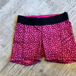 Lululemon Athletica Pink and Black Athletic Shorts